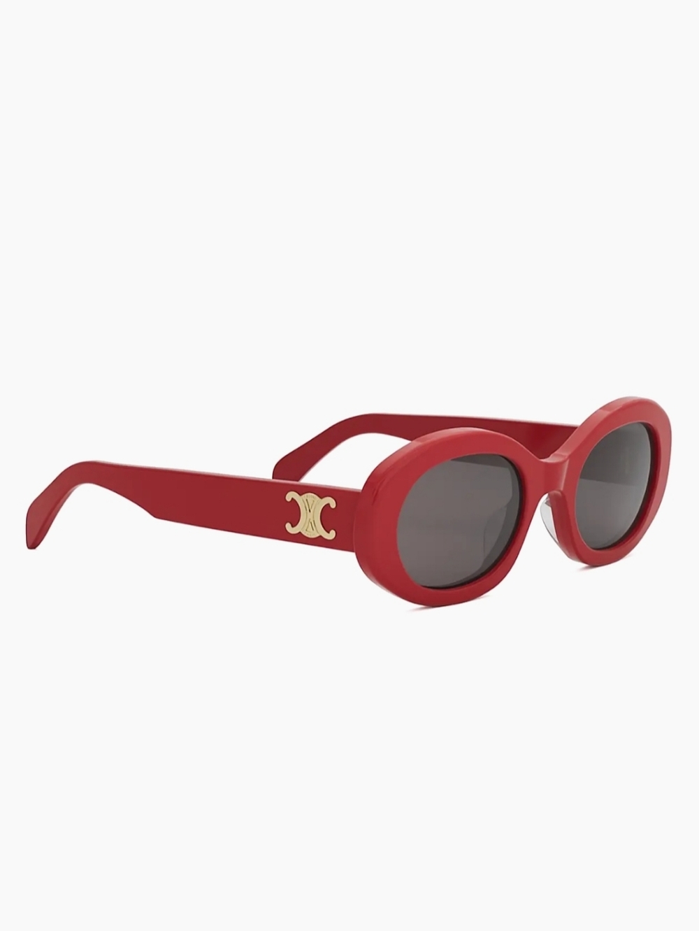 Celine Red Oval Sunglasses with Dark Lenses Shiney Red/Smoke - Picture 9 of 12